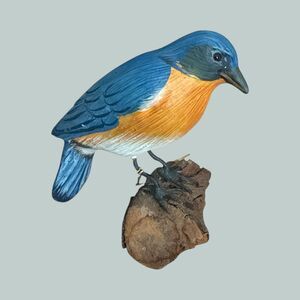 Ganz Eastern Bluebird Figurine Resin on Wood Base w/ Tag Songbird Collectible